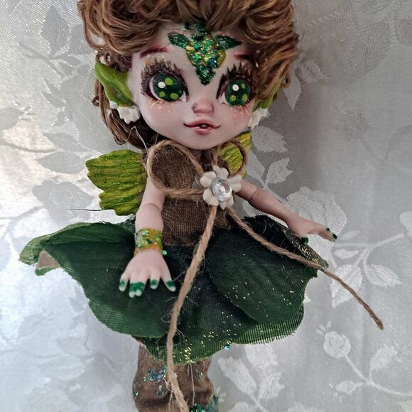 Mystic Forest Fairy an ooak magic Mixies Pixling Doll art repaint custom 6 inch - Picture 6 of 7